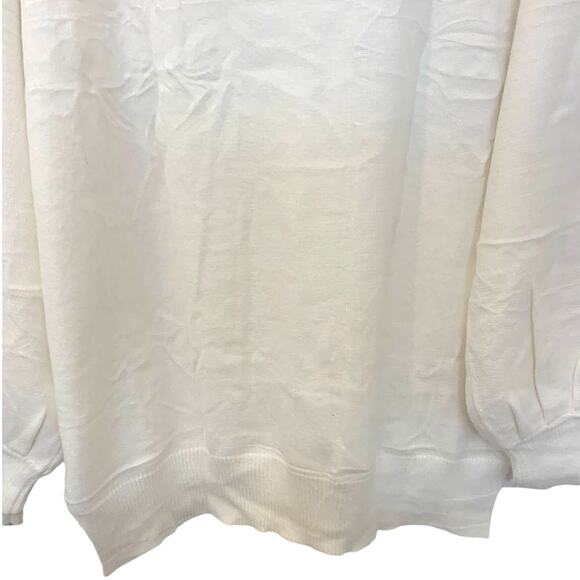 NEW White Oversized Sweater Large Pullover Boxy Minimalist Lagenlook Aralayeva - Picture 7 of 13